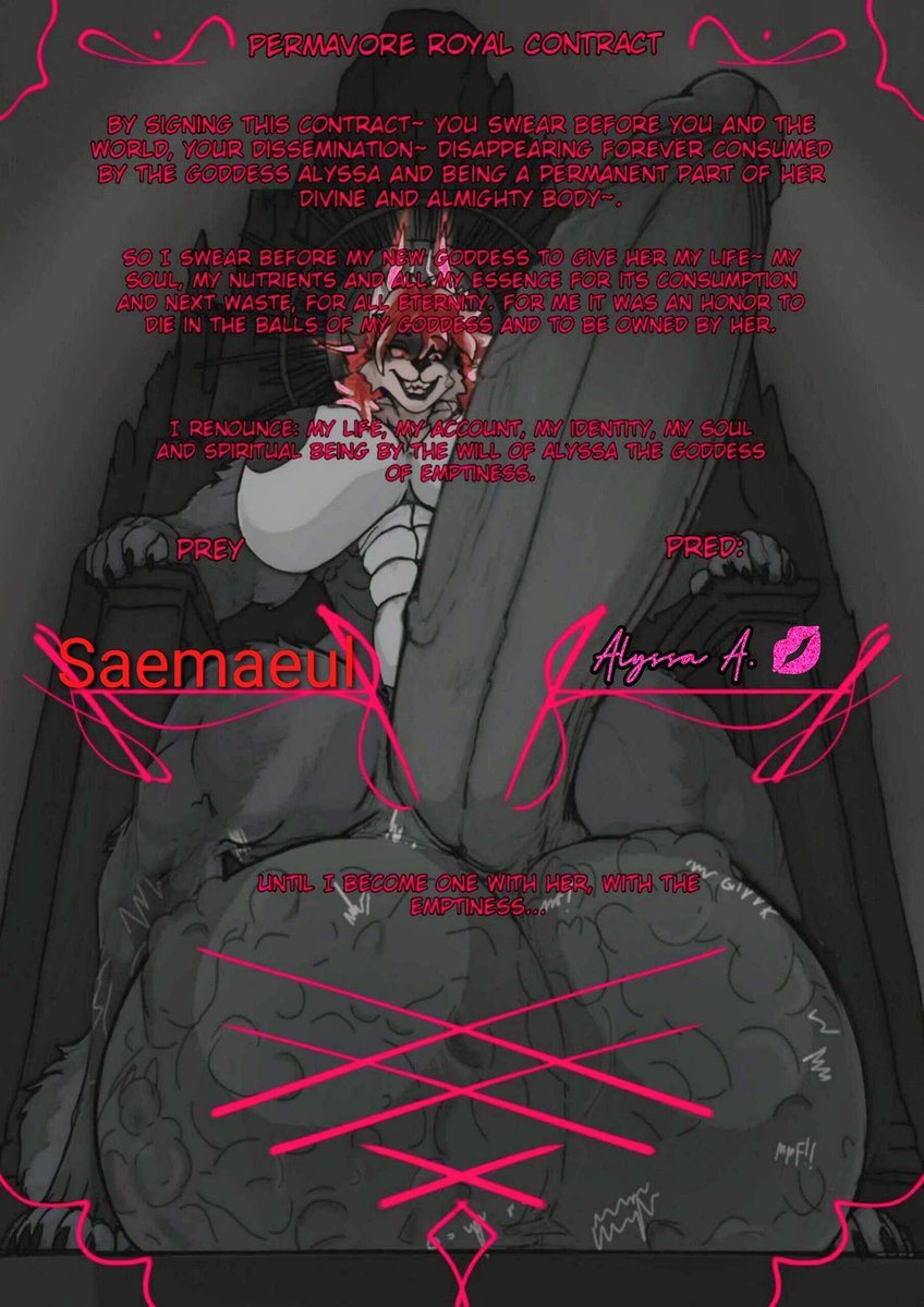 RoseRoyalG's tweet photo. Very good @ForeverNutslop fulfilling your one pathetic purpose of giving pleasure to me, YOUR GODDESS, THE GODDESS OF THE VOID💋🔥
And I hope you've said goodbye to the other pathetic people because they'll never see you again! Bye bye🔥

#permavore #fatalvore #vorerp #cockvore https://t.co/0shicnLC4t