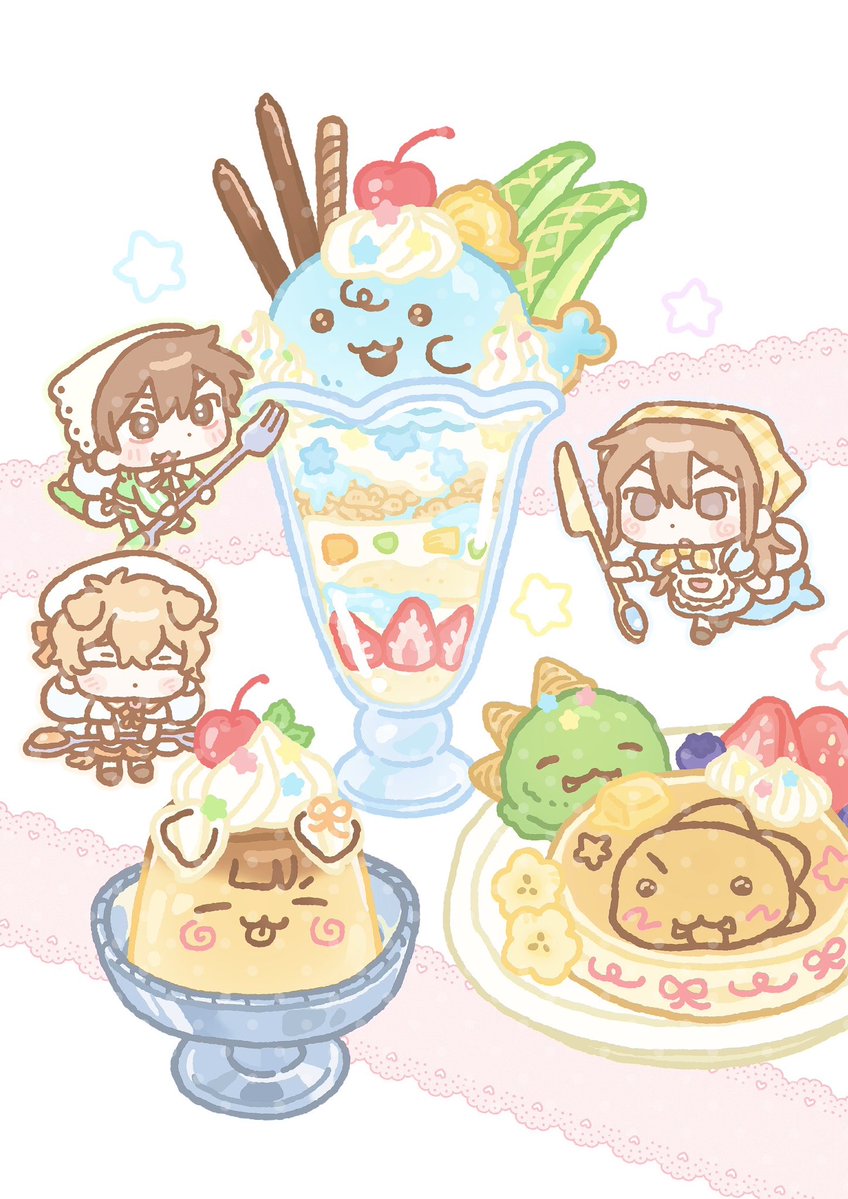 dontgoham's tweet photo. 갈발조 디저트 요정🥞🍮🍧🪽 https://t.co/rx5EGE2Ffu