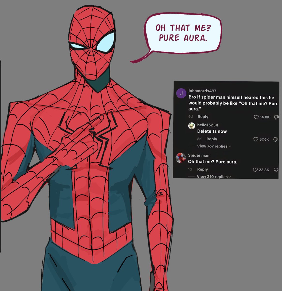 c4rcino's tweet photo. 100% polyester #spiderman #brandnewday https://t.co/PaOUIQEWb0