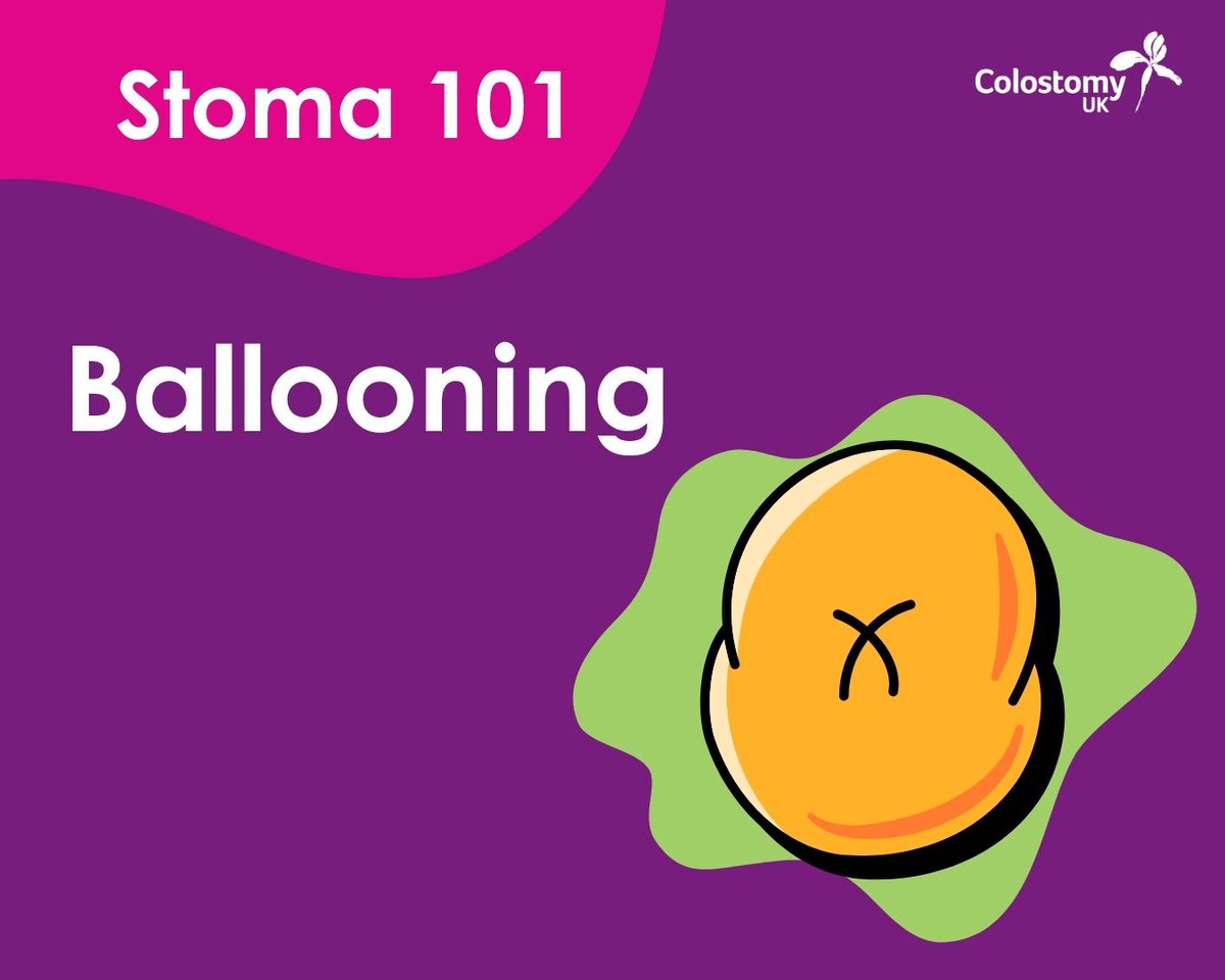 ColostomyUK's tweet photo. #Ballooning occurs when gas expelled through the colon collects inside a #stoma bag causing it to inflate. It's one of the most visited pages on our website! Take a look at our hints and tips to manage ballooning here: https://t.co/1sZz07MGeA #stoma101 #stoma #stomaaware https://t.co/5aweOVruDv