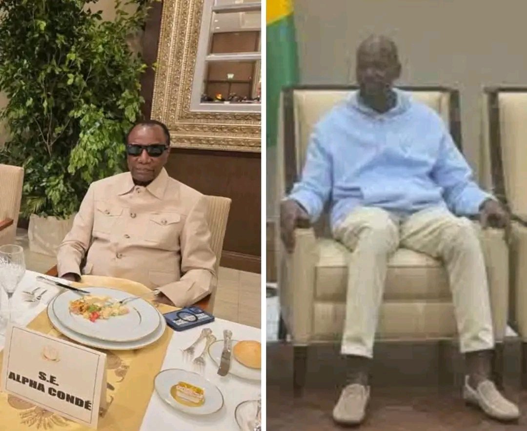 ChristianMvuez1's tweet photo. Le nom de Dieu s’appelle le temps, et son prénom c’est la justice. 
Il sait faire de choses. Alpha Condé qui a subi la trahison, et Président Mamadi Doumbouya qui l’a trahi,  les voici tous en 2026,5 ans après le coup d’État. https://t.co/ZS1Zhg3eMH