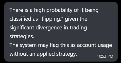 OndreeAlter's tweet photo. @ylostrading Payout denied! 

This is what will happen if you manage to pass the consistency rule on the funded stage, but finish the cycle with hitting base hits only. 

Flipping policy is just a way for denying payouts. https://t.co/2n1TEFWR5c