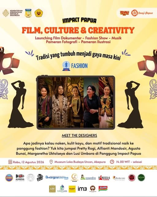 AjengMtr's tweet photo. Saksikan film dokumenter yang mengangkat kisah-kisah inspiratif dari Tanah Papua.

Temui para desainer yang menghadirkan kekayaan budaya Papua melalui karya-karya fashion mereka.

Nikmati pertunjukan musik yang sarat energi, pesan, dan makna. https://t.co/1BhABDuHRh