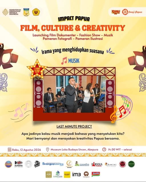 AjengMtr's tweet photo. Saksikan film dokumenter yang mengangkat kisah-kisah inspiratif dari Tanah Papua.

Temui para desainer yang menghadirkan kekayaan budaya Papua melalui karya-karya fashion mereka.

Nikmati pertunjukan musik yang sarat energi, pesan, dan makna. https://t.co/1BhABDuHRh