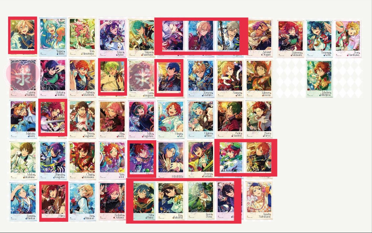 ayarin_gz_'s tweet photo. 【交換 譲渡】 あんスタ 星幻時序 中国 ポラロイド 

求✩ 弓弦 茨 ＞ 定価+国際手数料

1〜3BOX購入予定。
交換最優先（同数希望のためお返事にお時間頂きます）
譲渡は🟥：任意含む内容、キャラ毎等纏めて優先です。
お気軽にお声掛けください🙇🏻‍♀️ https://t.co/ajWfh3TQEA