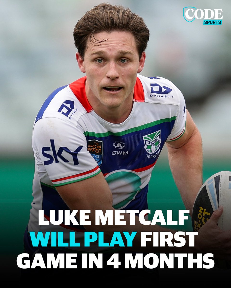 codenrl's tweet photo. Luke Metcalf has earned a shock recall to the Warriors, with the exciting halfback set to play his first NRL game in four months. 👀

LATE MAIL ➡️ https://t.co/ejSnjIJR9t https://t.co/Q5r8T7jrrR