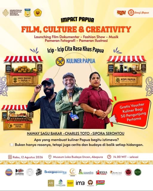 AjengMtr's tweet photo. Saksikan film dokumenter yang mengangkat kisah-kisah inspiratif dari Tanah Papua.

Temui para desainer yang menghadirkan kekayaan budaya Papua melalui karya-karya fashion mereka.

Nikmati pertunjukan musik yang sarat energi, pesan, dan makna. https://t.co/jbRyoR9mEn
