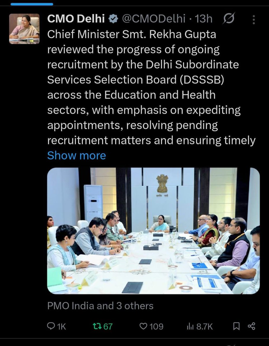 pandeyashwani13's tweet photo. @CMODelhi @PMOIndia @narendramodi @HMOIndia @AmitShah @dsssbofficial @gupta_rekha @LtGovDelhi @EduMinOfIndia @Dir_Education केवल रिव्यू मीटिंग से कुछ सुधरने वाला नहीं है
सक्रियता से रिटल्ट्स पर ध्यान दें जिससे हजारों बच्चों की गुणवत्ता पूर्ण शिक्षा सही से हो सकेगी।
#RELEASETGTRESULTS
@@dsssbofficial @LtGovDelhi @CMODelhi @CMODelhi @gupta_rekha @LokNiwasDelhi @ashishsood_bjp https://t.co/mS94rL9iX6
