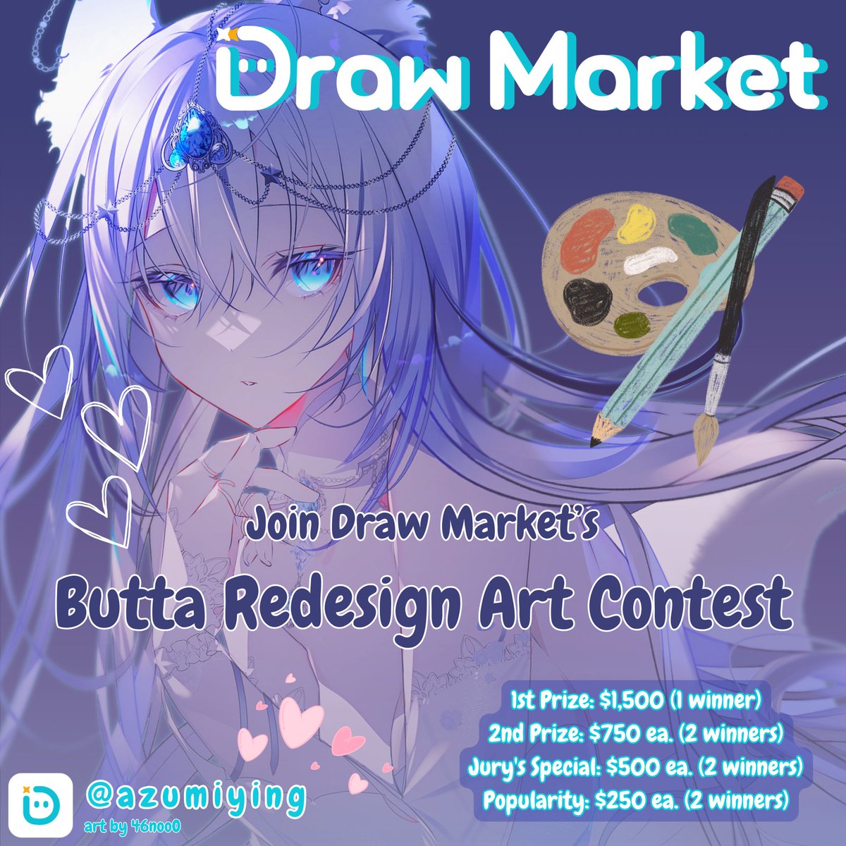 azumiying_'s tweet photo. ✨ Draw Market - Butta Redesign Art Contest!

♡ Love to design? 
♡ Love to draw? 

Join this redesign art contest hosted by Draw Market and win insane prizes!! What are you waiting for?

More details below!! 🥹✨

#DrawMarketContest https://t.co/DOJSG998wU