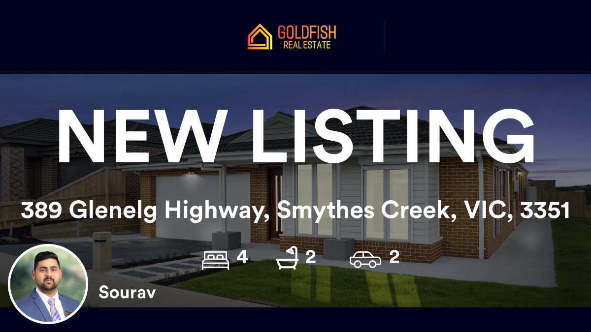 goldfishrea's tweet photo. 🛌 4 🛀 2 🚘 2
📍 389 Glenelg Highway, Smythes Creek, VIC, 3351

Our agent’s latest listing on RateMyAgent

https://t.co/eVoBH4TLTJ
...
#realestate #Goldfish_Real_Estate #Local_Real_Estate_Agent #Best_Real_Estate_Agent #Melbourne_Real_Estate #Best_Selling_Agent... https://t.co/rq22FKkRVJ