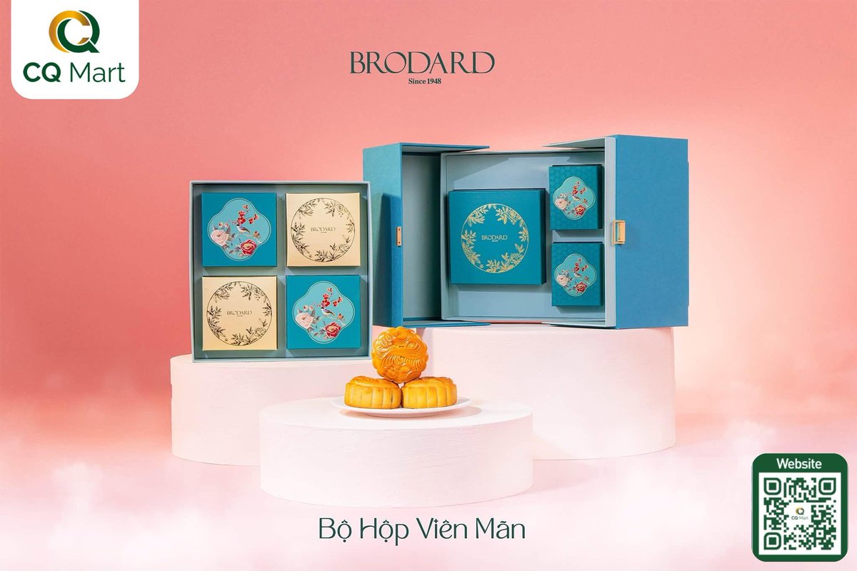 bttcqmart's tweet photo. 📷 Bộ hộp Viên Mãn của Brodard gây ấn tượng với sắc xanh ngọc trang nhã cùng những họa tiết hoa lá tinh tế
📷Xem chi các mẫu bánh tại: https://t.co/ti25QZVUM4
Địa chỉ:149 Nguyễn Thị Minh Khai, P. Bến Thành, TP.HCM
Hotline: 0906309885-0933138885 (028) 38 374 987 https://t.co/ElLYCyz862