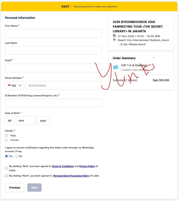 yunkiticketing2's tweet photo. WTS TIKET BYEON WOOSEOK BWS JAKARTA JKT

CAT 1 A-B - 2 TIKET
Fee 200k/tiket

- Pakai data cust
- Self-payment
- Fee dibayar setelah tiket secured

langsung chat ke https://t.co/daV9r5ors3 https://t.co/dq11zboNDy