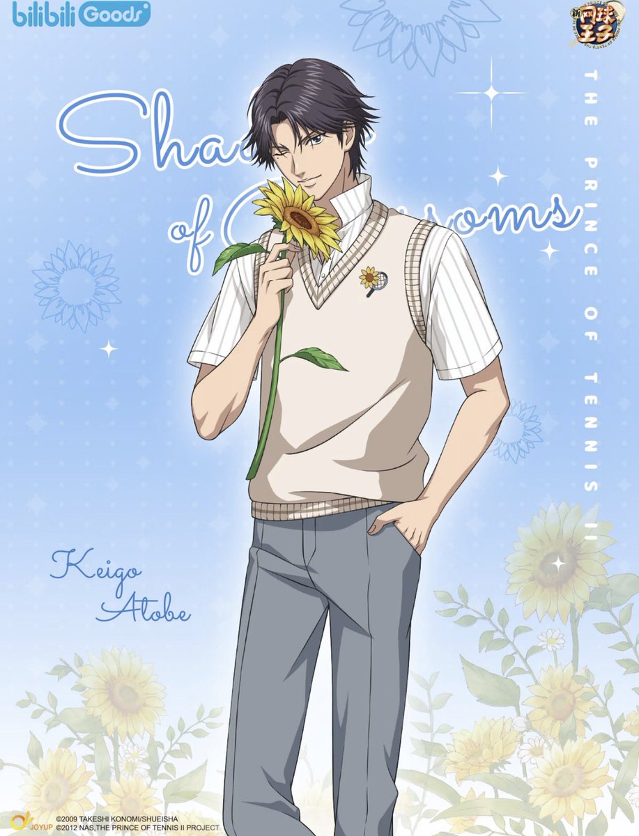 kamisatoya's tweet photo. 【中国新商品発売情報】

bilibiliGoods より、『新テニスの王子様』
🌻「Shadow of Blossoms」シリーズまもなく登場

今週登場するキャラクターは――
🎾幸村精市
🎾跡部景吾
🎾手塚国光
🎾不二周助

あと1名後日解禁予定
グッズ情報も順次公開

#新テニスの王子様
#テニプリ https://t.co/0eOXw0JB7u