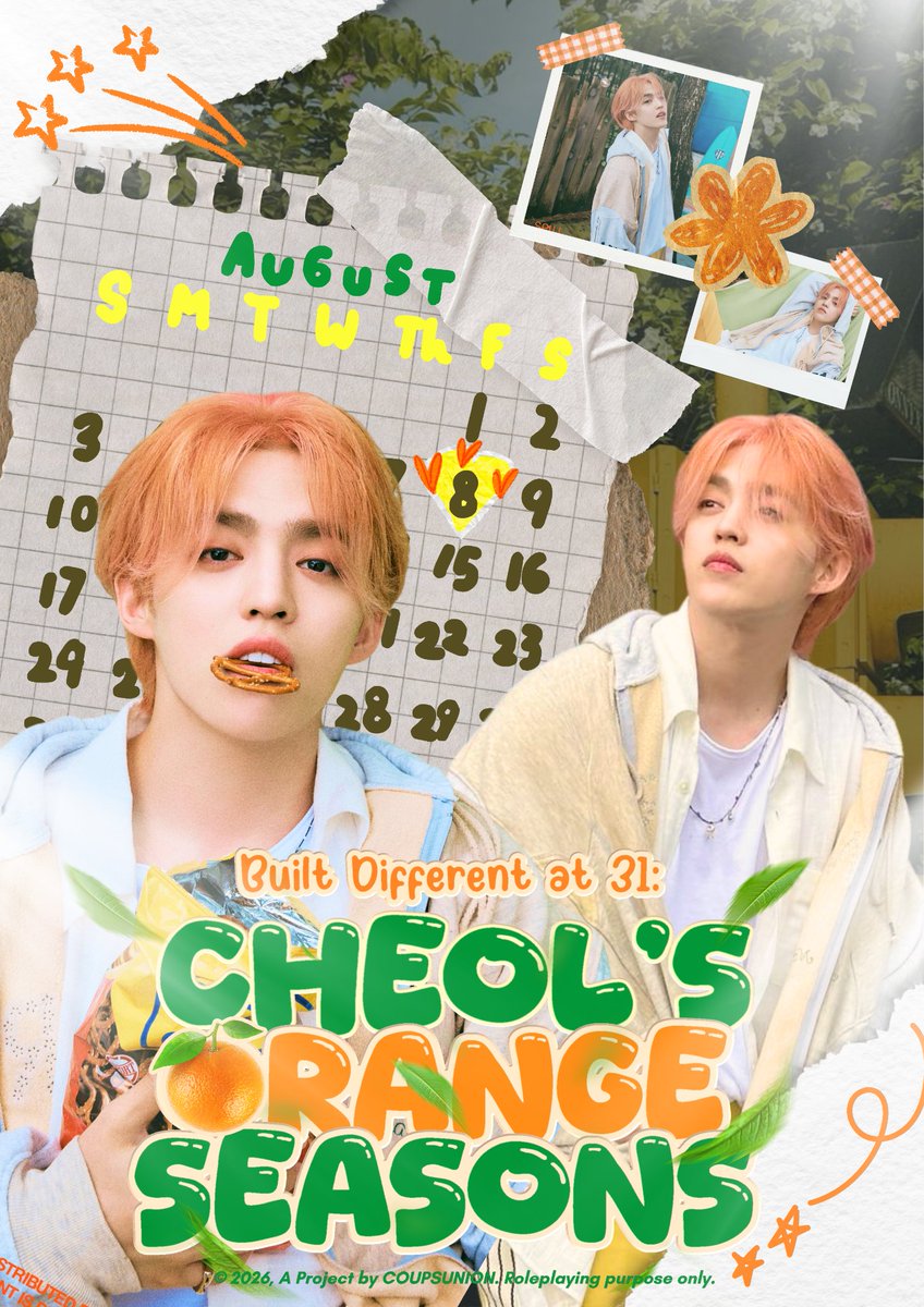 COUPSUNION's tweet photo. ᅠ 
‧₊🍊 The sweetest season has finally arrived! Celebrating Seungcheol's newest chapter through 𝗕𝘂𝗶𝗹𝘁 𝗗𝗶𝗳𝗳𝗲𝗿𝗲𝗻𝘁 𝗮𝘁 𝟯𝟭: 𝗖𝗵𝗲𝗼𝗹'𝘀 𝗢𝗿𝗮𝗻𝗴𝗲 𝗦𝗲𝗮𝘀𝗼𝗻. From sunny surprises to fresh memories, the moment starts right here. ✴︎ 
ᅠ https://t.co/9yVLzEtoKX