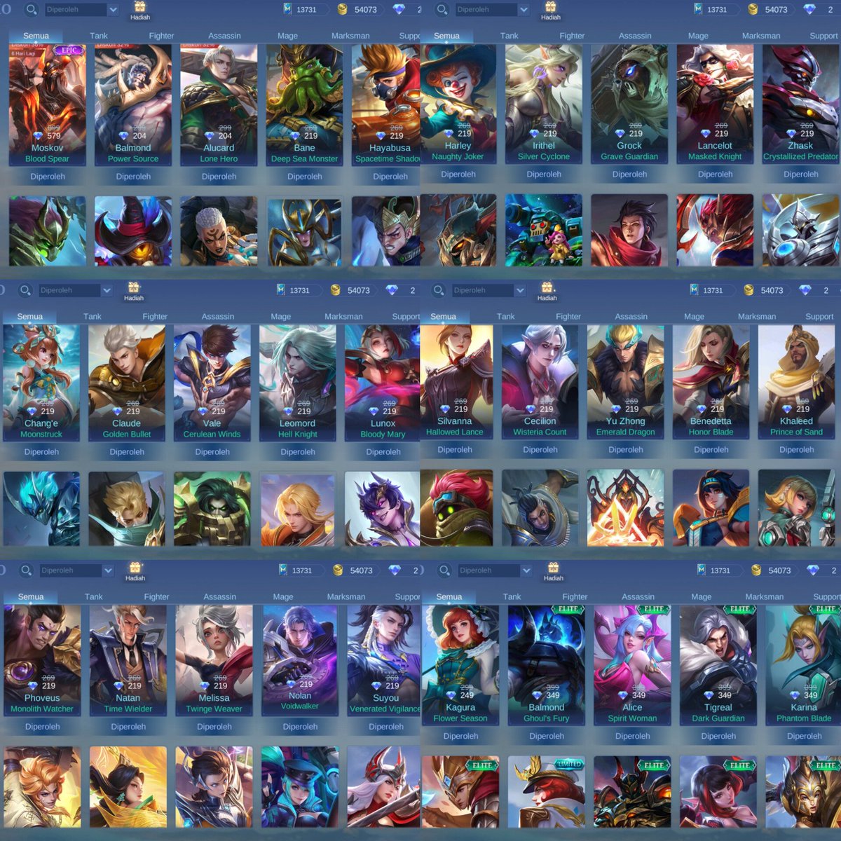 kebethere's tweet photo. WTS AKUN ML

Fragment starlight ada 6910 (bebas pilih star anual). skin epic + special rame, hero 130, emb max semua. Monsep -2plat (sgmail)
Op? 110K dm #zonauang #zonajajan https://t.co/38SmgqM9qt