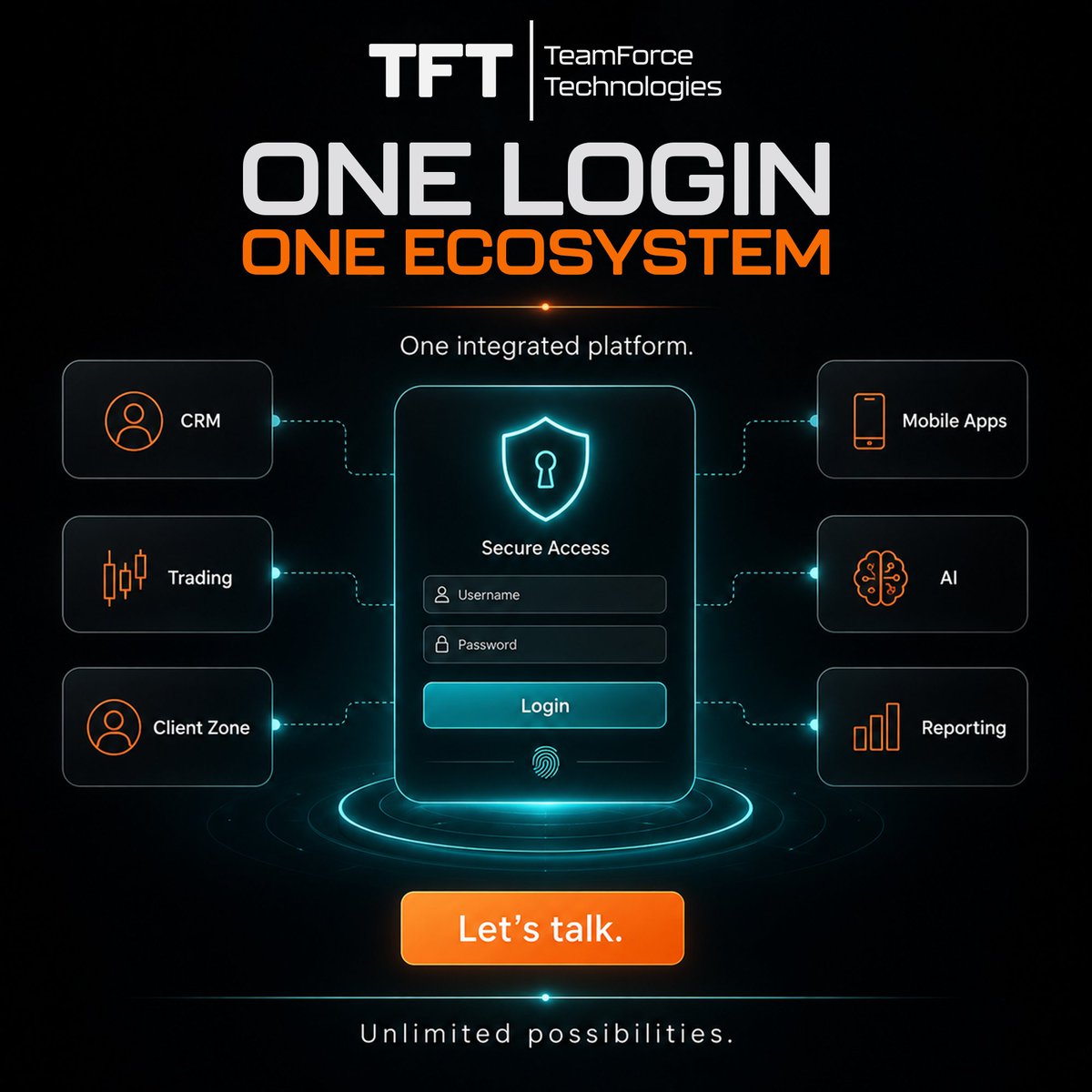 teamforce_tech's tweet photo. One Login. One Ecosystem.
How many different systems does your team log into every day?
Manage your brokerage from one integrated platform—CRM, Trading Platform, Client Zone, Mobile Apps, AI, Reporting, Copy Trading, and IB Management.
#TeamforceTechnologies #OnePlatform #CRM https://t.co/HvNt4TUqtt