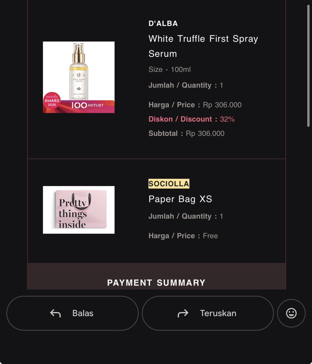 acasupercute's tweet photo. WTS Preloved D’Alba Spray Serum 100 ML. Original beli di Sociolla ya ada bukti pembelian. Isi sekitar 80-85% an ya masih banyak, jarang dipake krn kurang cocok. Exp 2028/04/01

💸150.000 https://t.co/V44ojA5VFp