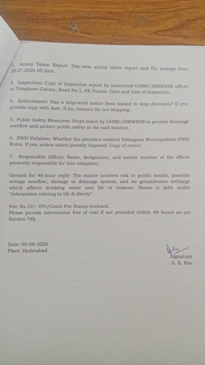 YadavVakhil's tweet photo. @AdvocateAsr @CommissionrGHMC @GHMCOnline @MDHMWSSB https://t.co/evF15fyBlS