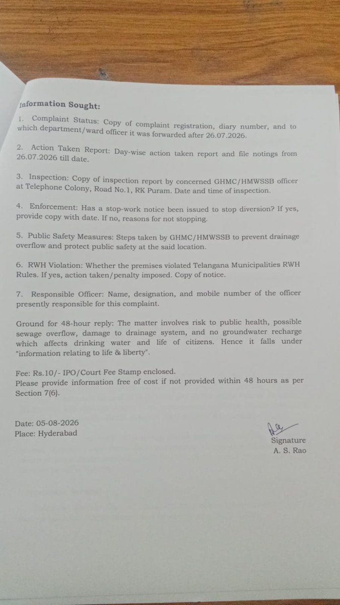 YadavVakhil's tweet photo. @AdvocateAsr @CommissionrGHMC @GHMCOnline @MDHMWSSB https://t.co/evF15fyBlS