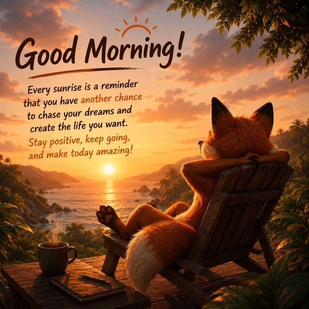 LazyFoxOfficial's tweet photo. 🌅 Good morning, legends. 🦊

Every sunrise is proof that you get another chance to become stronger than you were yesterday.

Stay patient.
Stay consistent.
Great things happen to those who don’t quit.

Relax, enjoy the journey, and keep moving forward—one step at a time.

Have an amazing day. ☀️💛

#GoodMorning #solana #LazyFox #web3 #memecoin #crypto #CryptoCommunity