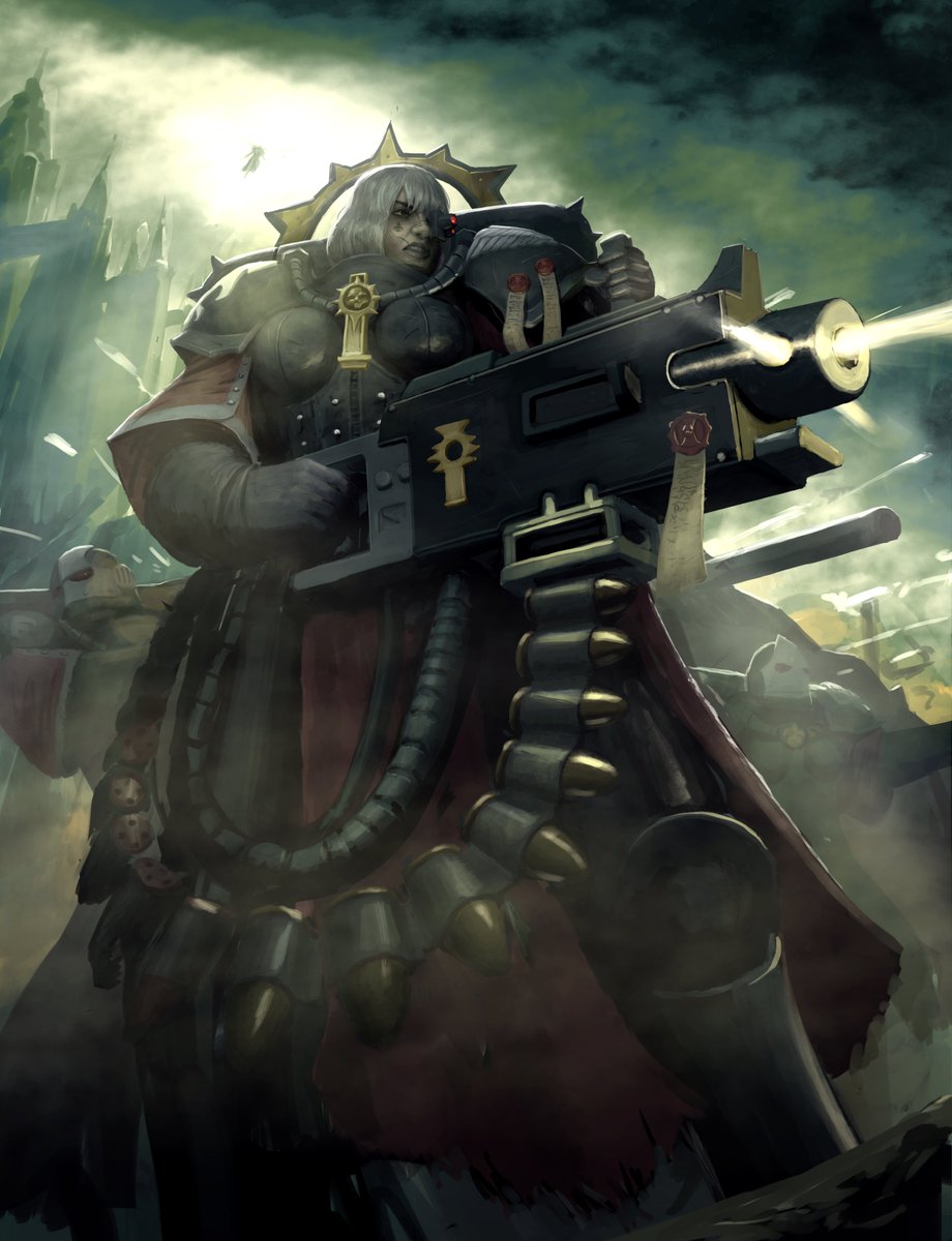 CaterArt1's tweet photo. Fan art of the sisters of battle! #warhammer40k #sisterofbattle https://t.co/4P6qHng9ql