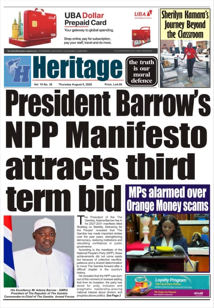RobertKondema's tweet photo. President Barrow's NPP Manifesto attracts third term bid https://t.co/GtJHCbgr3b