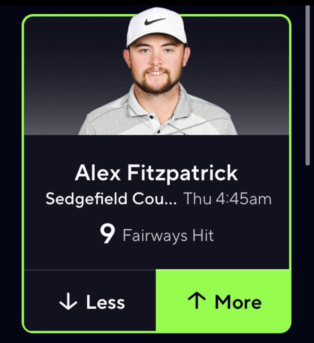 jovanpicks's tweet photo. PGA TOUR POTD (3U) 🏌️‍♂️🏌️‍♂️

Prop: Alex Fitzpatrick Over 9 Fairways Hit

Confidence: 6/5 https://t.co/iS78ublsqr