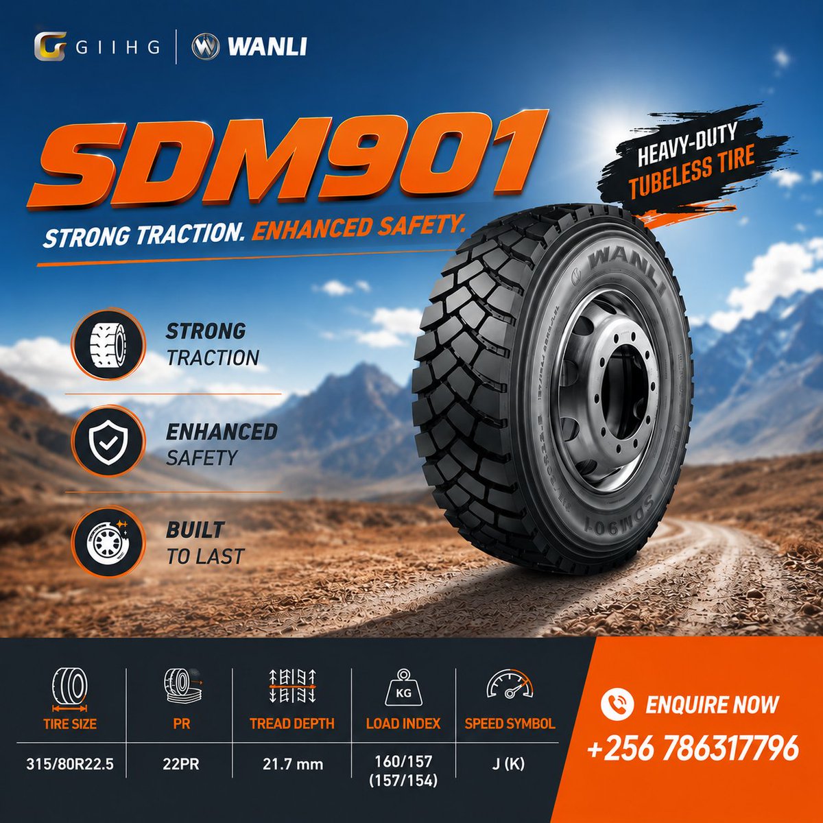 DoubleQCo's tweet photo. Built for demanding roads. Engineered for maximum performance.
The WANLI SDM901 delivers:
โ Strong traction
โ Enhanced safety
โ Excellent self-cleaning performance
๐ +256 786 317 796
#Wanlibydoubleq #TBRTyres #FleetPerformance #CommercialTransport https://t.co/HaGARlqCtK