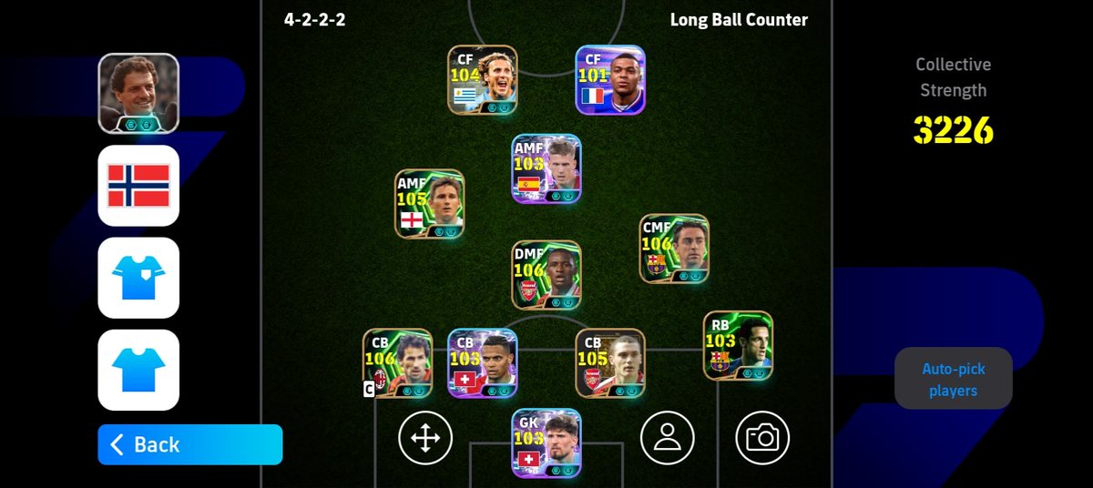 joshythealpha's tweet photo. Here's my Efootball squad, whom do you think I should pick in the pack? #Efootball #konami @play_eFootball https://t.co/K8r4yWDhht