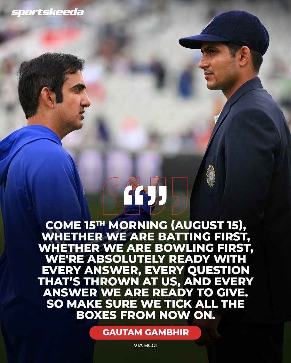 Sportskeeda's tweet photo. Gautam Gambhir sends a strong message ahead of India's two-match Test series against Sri Lanka. 🇮🇳🤍🗣️
#SLvIND #Tests #Galle #Sportskeeda https://t.co/o6ZOwWudfm