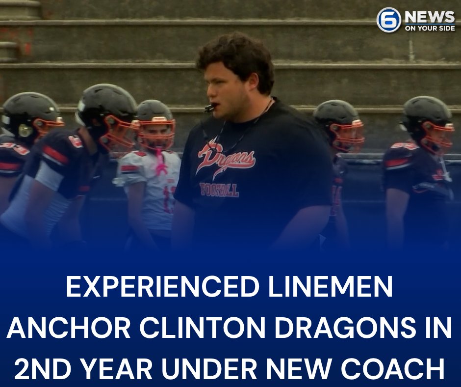 WATESports's tweet photo. In addition to size and experience in the trenches, Mason Eckerson will be Clinton's starting quarterback for the second straight year. https://t.co/PyNUjcB42a https://t.co/GzIOWjAZWV