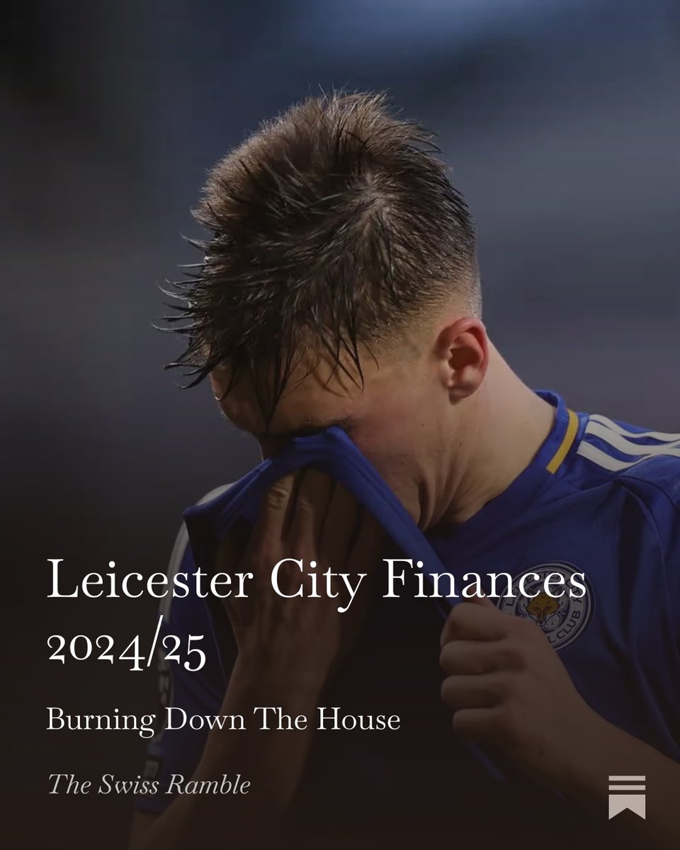 SwissRamble's tweet photo. I’ve held off writing about Leicester City for a while, as there is so much going on at the club (two relegations, PSR issues, points deduction, talk of new investors), but I’ve finally grasped the nettle, so here’s a deep dive into their financial situation #LCFC https://t.co/l5gyzMQ0oS