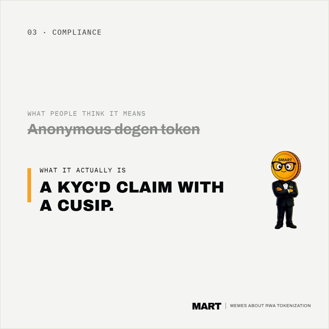 smartmemetoken's tweet photo. RWAs on tx:native #nosynthetics
https://t.co/YY0lSMzHgW
https://t.co/VvHTZQy1rN
#rwa #smarttoken #edumeme #inframeme https://t.co/gWAciBvDlQ