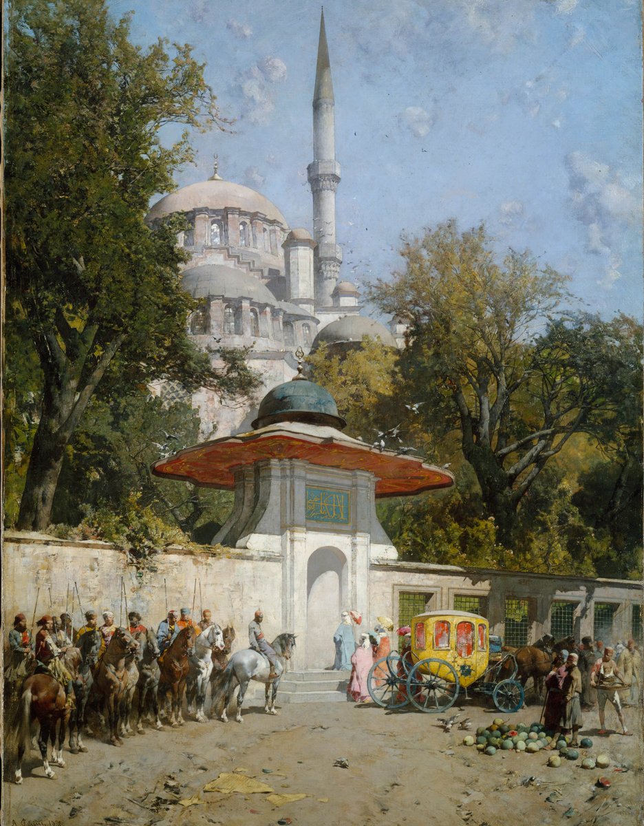 Valent6228's tweet photo. A Mosque (1872) - Alberto Pasini (1826-1889) #academic_realism #orientalism https://t.co/0JAfH7a0BU