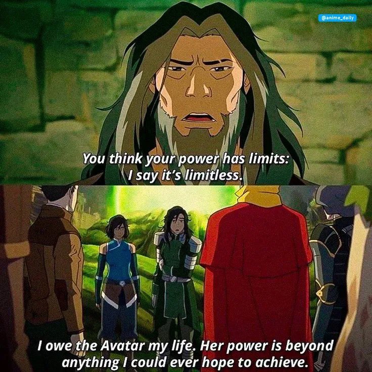 Animeupdatex's tweet photo. Avatar Korra's Villians giving her some praise https://t.co/lGzW0yv7Gx