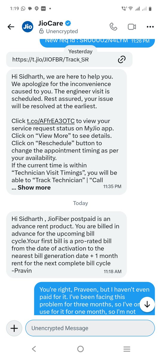 sidnext_'s tweet photo. @JioCare I think it would be better for you to take your machine and cancel this bill, because you made a mistake. You can clearly explain why I should pay for your mistake, not you.
Kindly please return your device 
I request you https://t.co/kaK8QRFFwW
