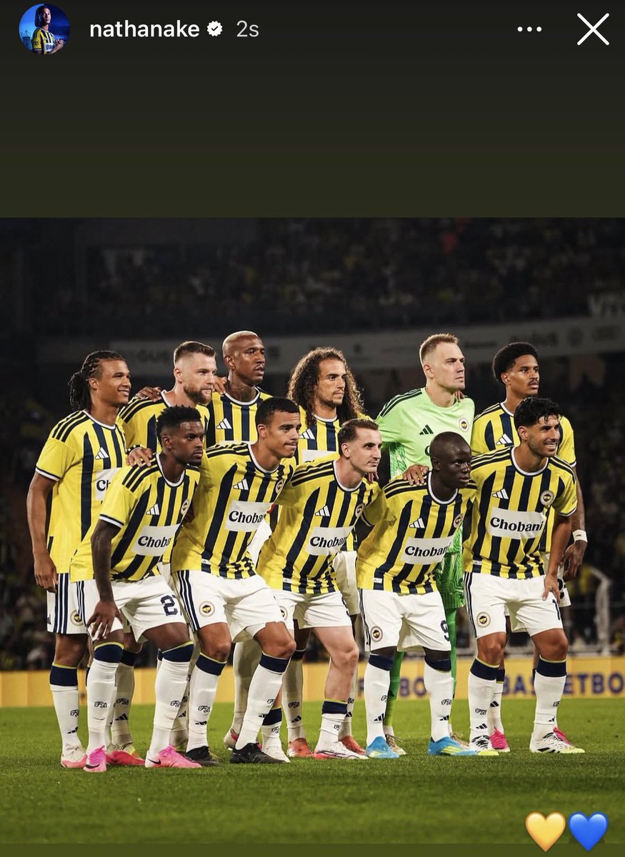 ajansfenercom's tweet photo. Nathan Ake’nin paylaşımı: 💛💙 https://t.co/UGSb9704N4