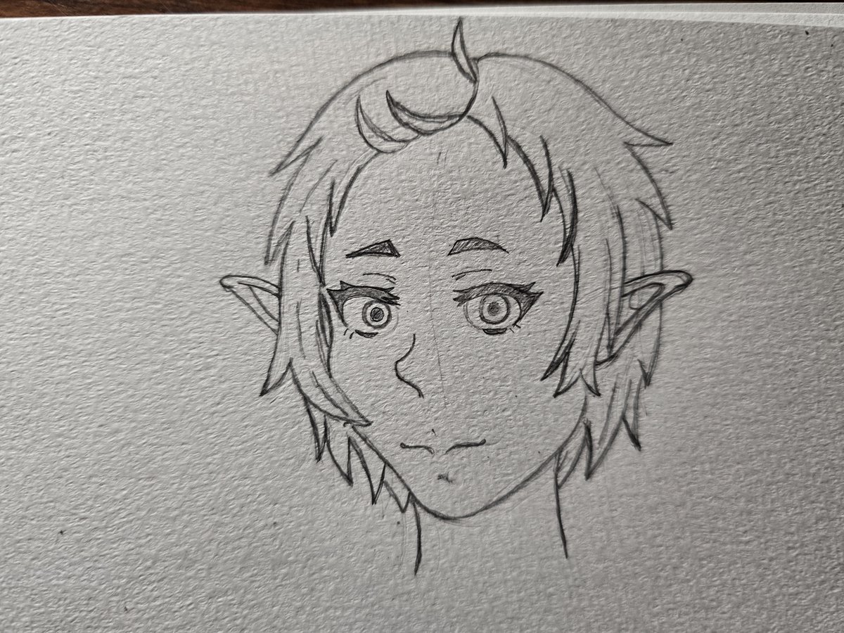 Wizard9768's tweet photo. Late night drawing. No one asked, but i finally recovered my account after my long absent. Ill try to be more active this time. At least one post per week. This isnt the greatest drawing, but can you guess which anime its from? Im going to line it up and color it tomorrow. https://t.co/2Rb0CZli5B