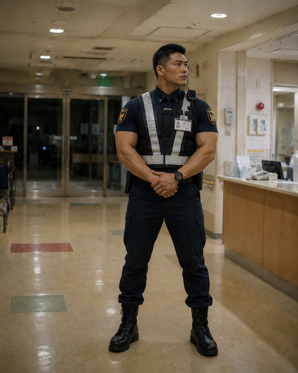 kaigo_rabi's tweet photo. 病院内の警備員さん

←みんなが期待してる人

　　　　　　　　　　　　　実際→ https://t.co/bxvFNEkqz4