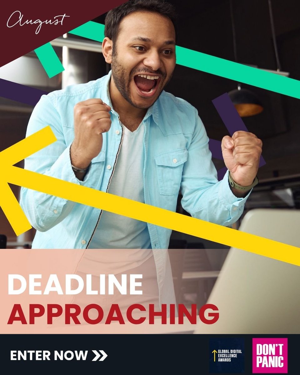 august_awards's tweet photo. The Global Digital Excellence Awards celebrate digital work that's setting new standards.
From campaigns to technology, it's your chance to gain global recognition for outstanding results.
⏳ Entry deadline is approaching. Don't miss out.
#DigitalExcellence #BusinessAwards https://t.co/sy5RI37lvK