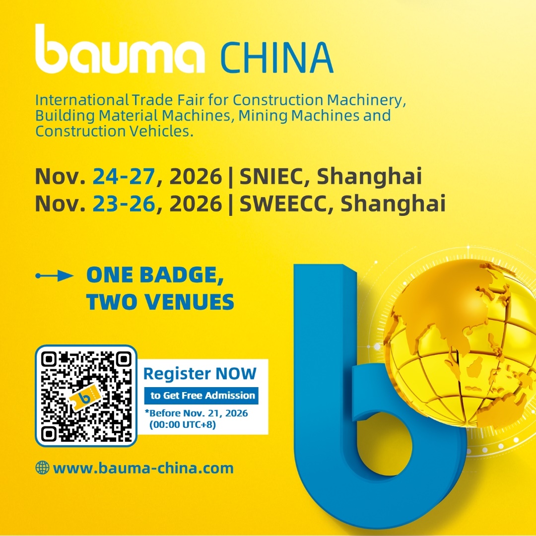 HighwaysToday's tweet photo. 🚧🌏 The countdown to bauma CHINA 2026 has begun! 🇨🇳🏗️

The largest construction machinery event in Asia is set to be even bigger, with an exciting new "One Show, Two Venues" format across Shanghai.

🔹 4,000+ exhibitors
🔹 400,000 sqm of exhibition space
🔹 ⚡ New energy & electrification
🔹 🤖 AI, automation & autonomous machinery
🔹 ⛏️ Mining, tunnelling & attachments
🔹 🚜 Live demonstrations & industry forums
🔹 🌍 Global manufacturers and technology leaders

Whether you're looking to showcase your products or discover the latest innovations shaping construction, infrastructure and mining, bauma CHINA 2026 is the place to be.

🎟️ Visitor registration is now open
📍 Booth space at SWEECC is still available
👉 Register or secure your stand today: https://t.co/kPhA4pSBVN

#baumaCHINA #Construction #ConstructionEquipment #Mining #Infrastructure #HeavyEquipment #SmartConstruction #Electrification #Automation #Engineering #Shanghai
