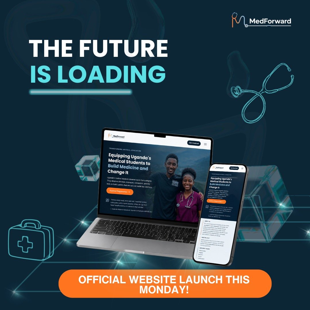 MedForwardUg's tweet photo. The future is loading.

MedForward's official website launches this Monday, your home for who we are, what we stand for, and how to register for our upcoming programmes and conference.

Been waiting to sign up? This is where it starts.

#MedForwardUganda #GlobalHealth #Uganda https://t.co/mexotxizyV