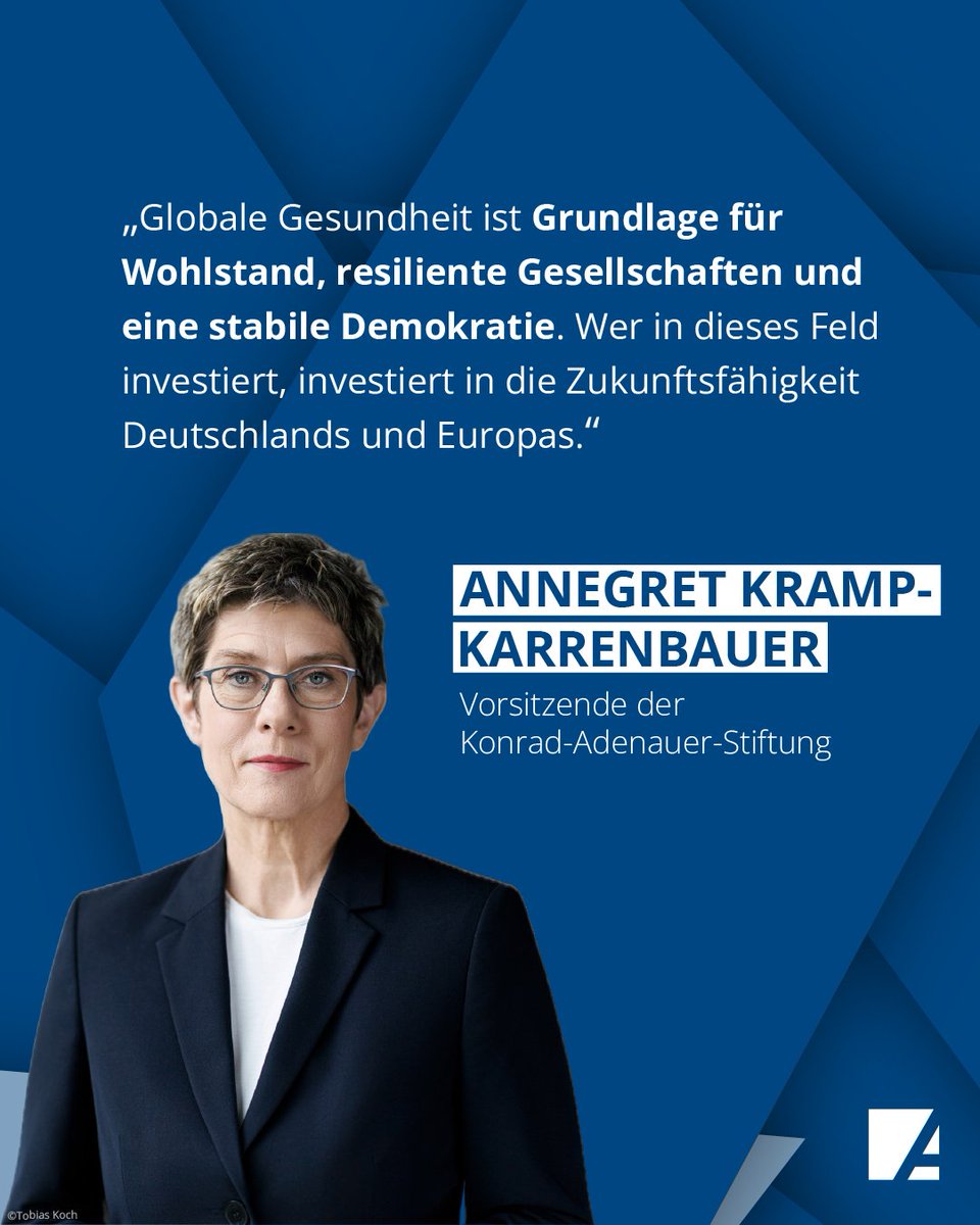 KASonline's tweet photo. Was gewinnt Deutschland durch sein Engagement für #GlobaleGesundheit? Diese Frage bildet den Ausgangspunkt der neuen Studie „Der Wert der Globalen Gesundheit“. Unsere Vorsitzende @AKK ordnet sie in ihrem Vorwort in die aktuelle politische Debatte ein. 👉🏼https://t.co/Vxadz0u4FZ https://t.co/c3htxHetWJ