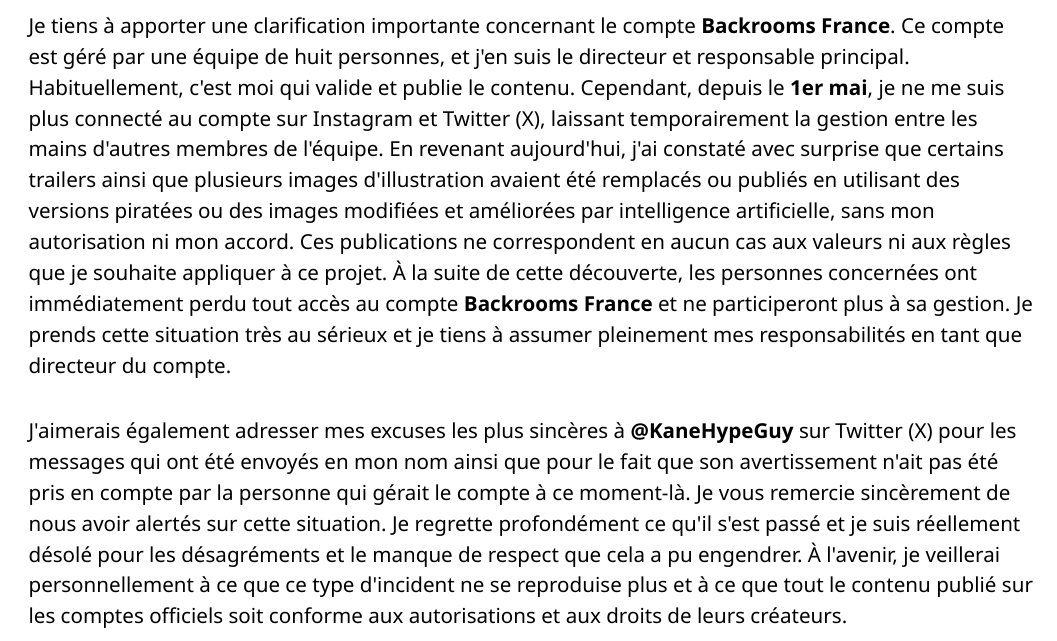 Backrooms_VF's tweet photo. Disponible en Anglais et en Français. https://t.co/mfGw9Iv7fc