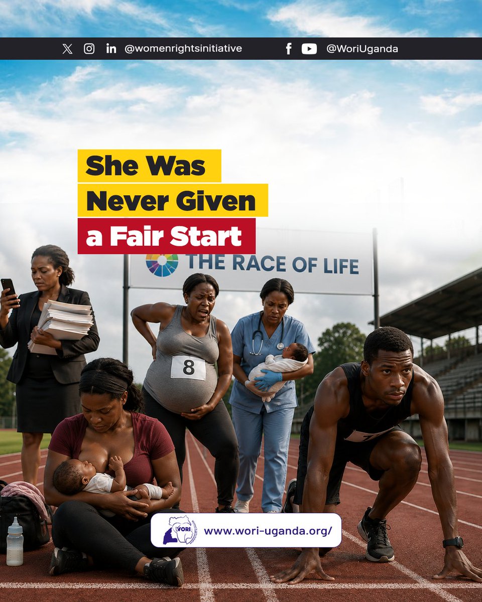 WoriUganda's tweet photo. The race was never fair. But limiting her because of her biology is not something WORI will ever be silent about.  She is not less. She is extraordinary. 💚 #TheRaceIsUnfair #WORIUganda #HireHer #EndGenderBias https://t.co/tUMVAS6rkb