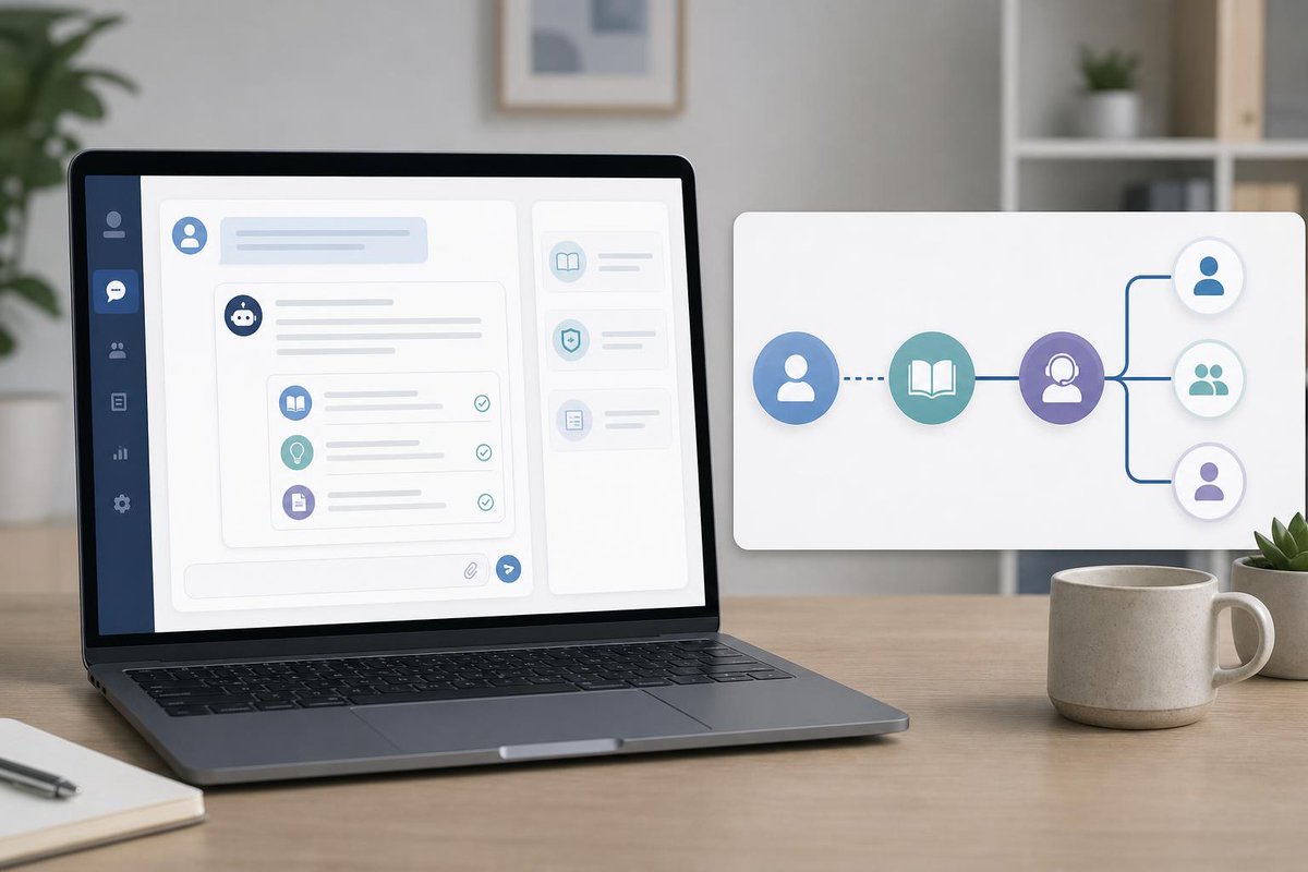 BPSDesigns's tweet photo. Missing info should trigger a handoff, not a confident wrong answer. Solviro searches only the content you approve, then uses your chosen fallback or contact route when it can’t find enough. Safer answers. Cleaner support. https://t.co/rriDX8J7dE