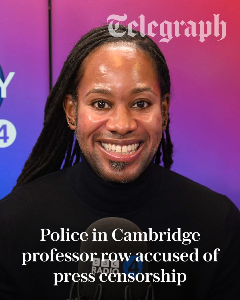 Telegraph's tweet photo. The Metropolitan Police has been accused of press censorship for investigating a journalist who tried to expose a Cambridge professor for plagiarism.

Jack Grove, a reporter for Times Higher Education, was accused of harassment after he emailed a series of questions to Prof Jason Arday about his academic record ⤵️
https://t.co/gKtg86hSrx