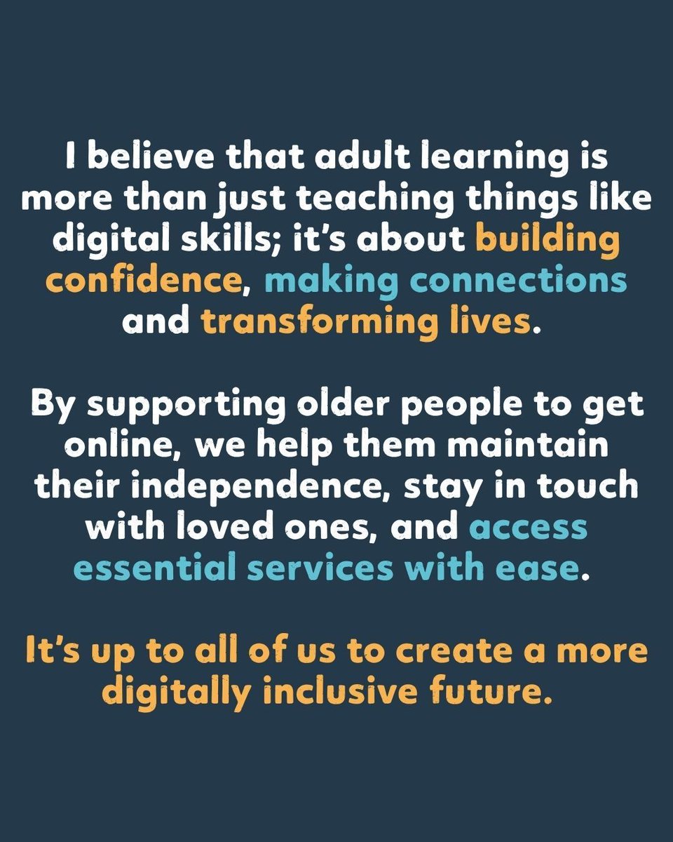 WEAadulted's tweet photo. Understanding tech is no longer optional: it’s an essential skill for independence.

This guest blog from Age UK shows how digital inclusion is transforming lives: 

https://t.co/r6AK1iK5KS

#WEALabs https://t.co/YIWt4dRIsa