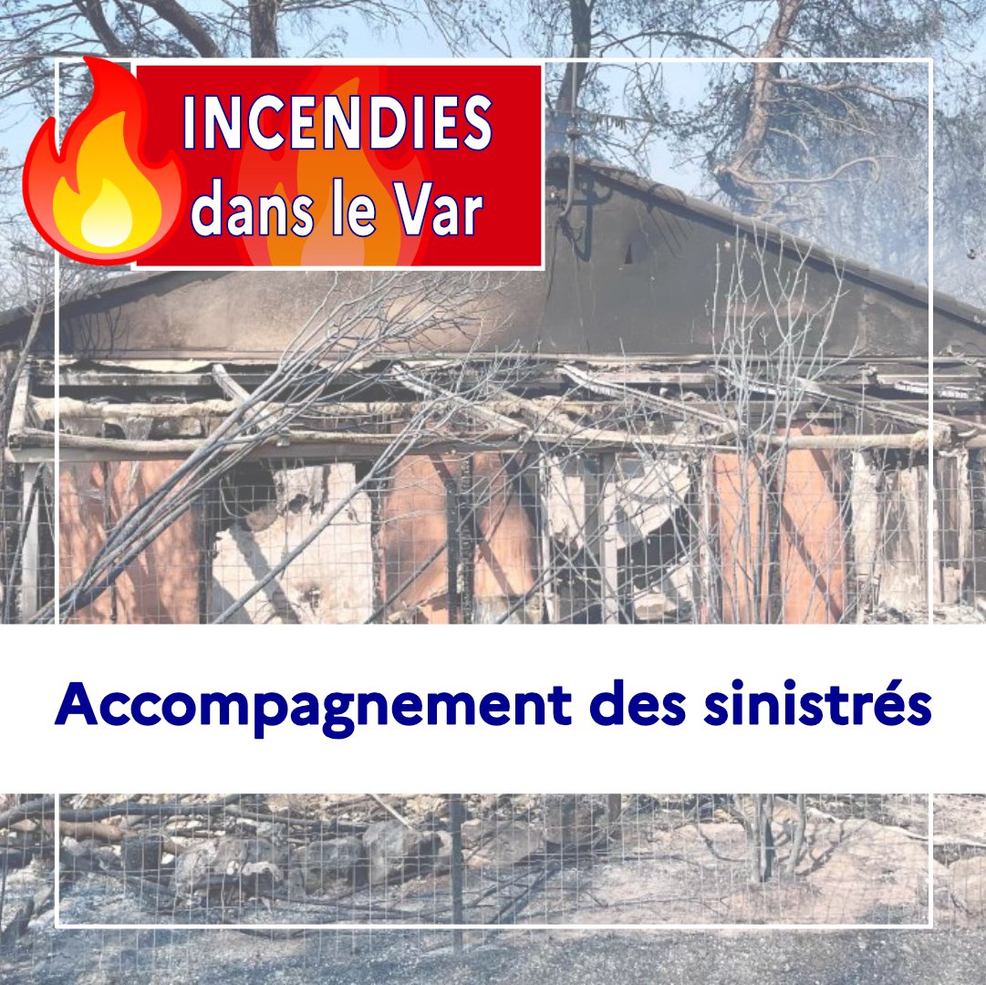 Image de Préfet du Var - ✅Mobilisation pour l’accompagnement des sinistrés des incendies dans le #Var : #TaradeauLesArcs, #Gr