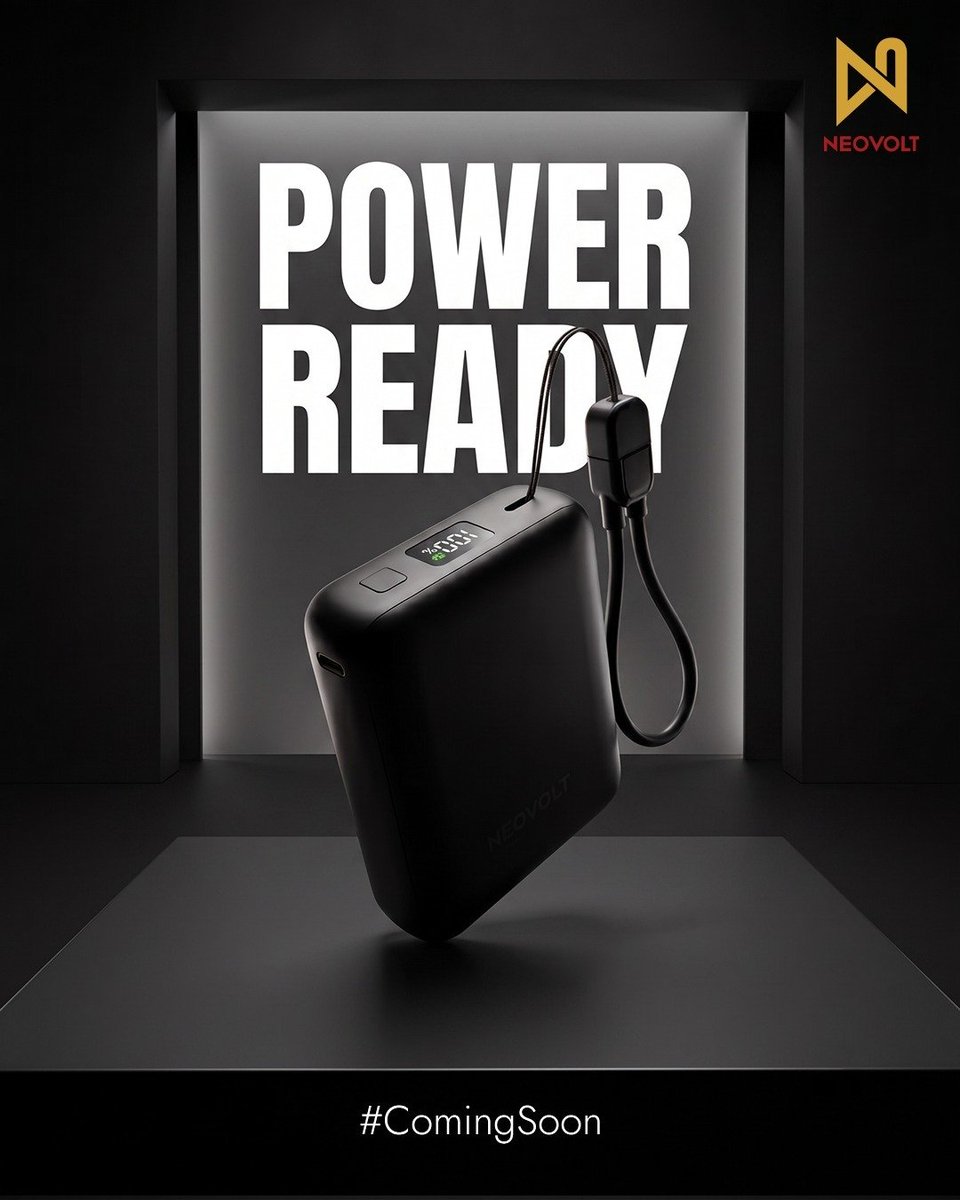 NeovoltIndia's tweet photo. Always ready.
Just like you.

The power you can count on is almost here. 🔋

#ComingSoon #NeoVolt #PowerReady #PowerBank https://t.co/UI6O7VK9oL